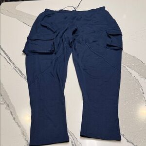 FP Movement by Free People Navy Blue Cargo Track Pants XL Stretch
